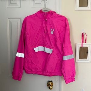 Bright pink all-weather playboy jacket